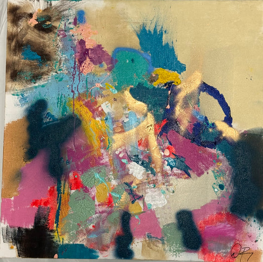 Dear Darling 36x36" Oil Acrylic